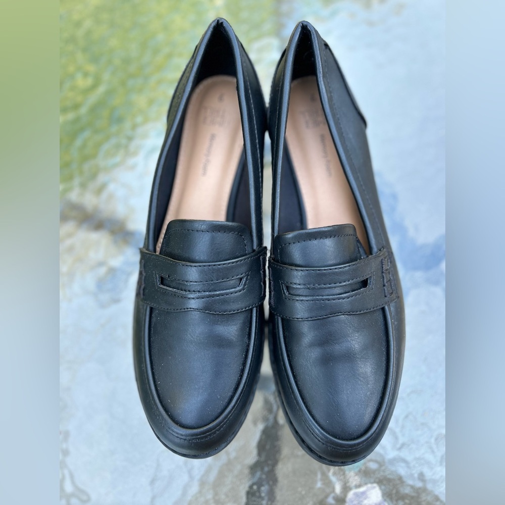 Time & Tru size 9 chunky lug sole penny loafer memory foam shoes